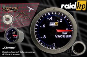 raid hp Zusatzinstrument 52mm Vacuum Meter Night Flight Chrono